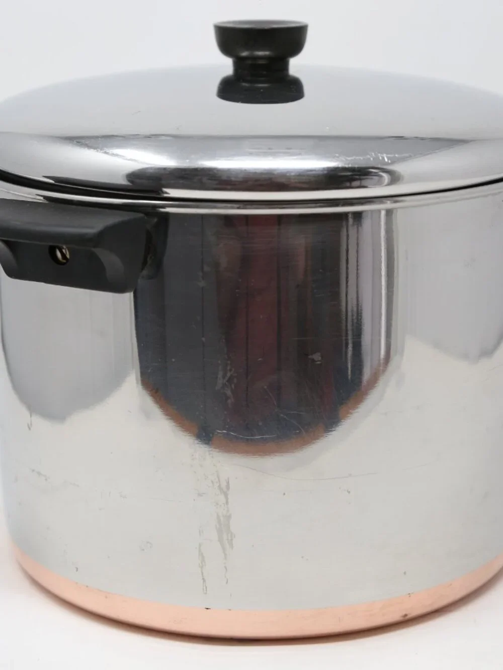 Vtg 1801 Revere Ware Copper Bottom 10 Qt Stock Pot 84 w/ Lid Rome, NY USA